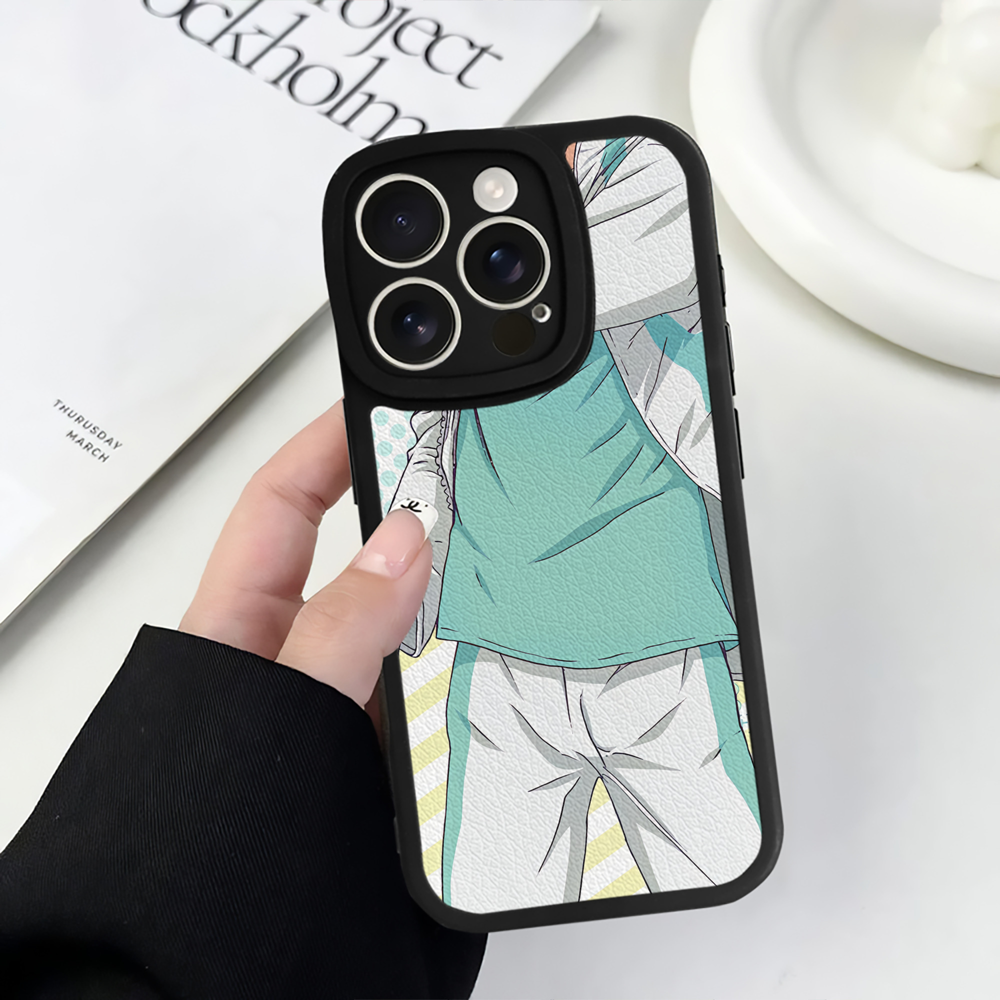 （画像用） ハイキュー!! Haikyu!! 【iPhone 16シリーズ対応】シリコンスマホケース（レザー調） 材質：シリコン